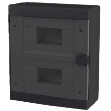 Πίνακας Επίτοιχος Πλαστικός 2Σειρών 16Στοιχείων IP40 Μαύρος Attis 60175BL